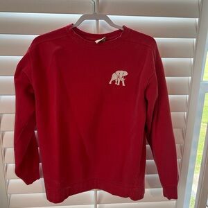 Red Sweatshirt with Elephant Logo